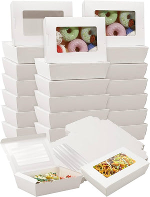 White Lunch Box & Window - PE Coated (200pcs)