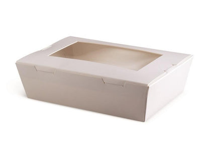 White Lunch Box & Window - PE Coated (200pcs)