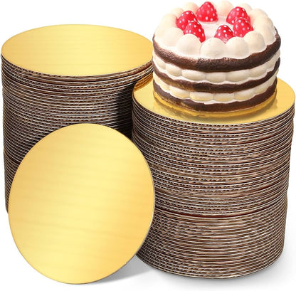 Cake Board Round Gold (50pcs)