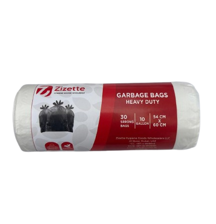 Biodegradable White Garbage Bags 54cm*60cm, 10Gallons, Promo Pack Of 4(120 Bags)
